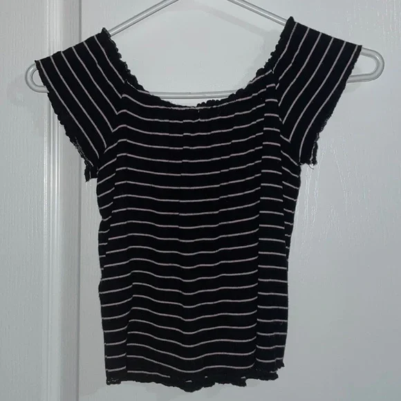 Cropped Off Shoulder Tee - Picture 2 of 2